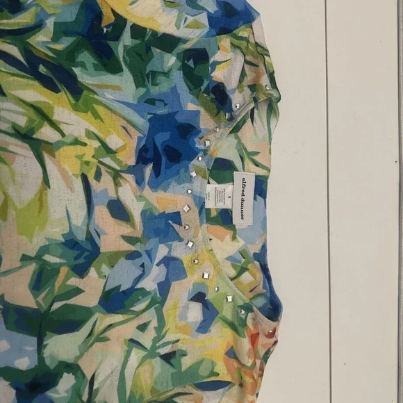 Alfred Dunner 3/4 Sleeve Floral Blouse Size Small With A V Bottom - Picture 2 of 6